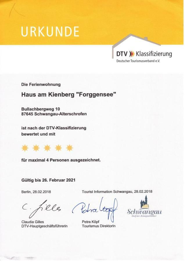 Haus Am Kienberg Daire Schwangau Dış mekan fotoğraf